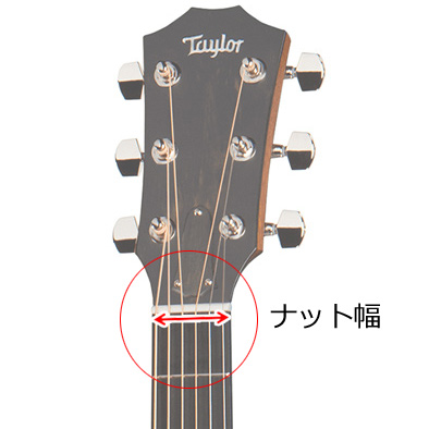 アコースティックギター アコギ のナット幅 ネックが細い 太いとどうなる
